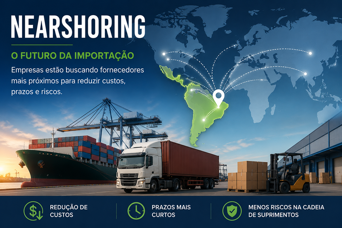 nearshoring importação fornecedores próximos
